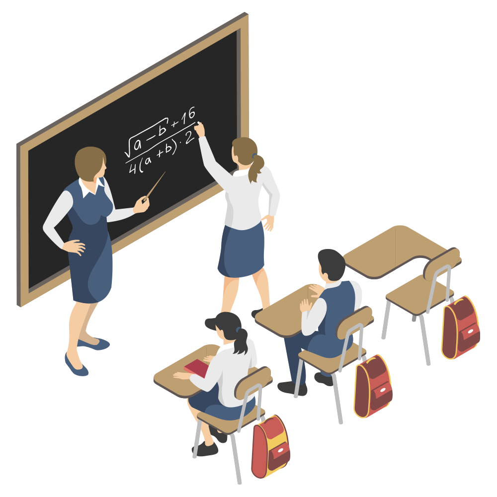 Illustration of LearnX platform for schools